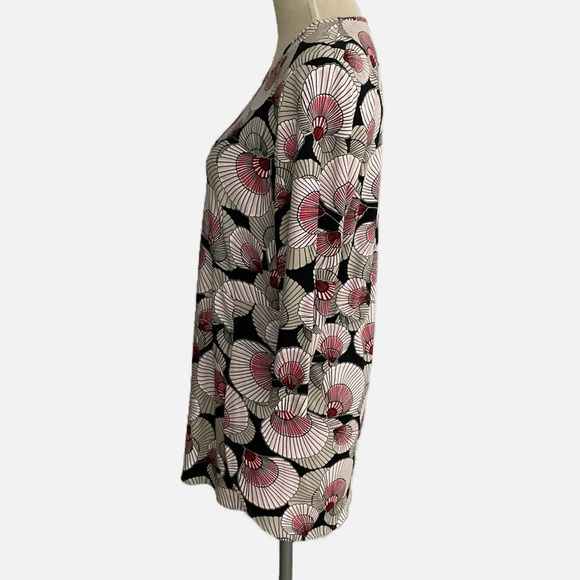 Olsen Amy Tunic Top Shell Novelty Print Round Neck Size 6 Multicolour New - Picture 4 of 12